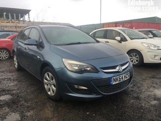 Location: Edinburgh - 2014 VAUXHALL ASTRA DESIGN CDTI Estate REG: NK64HZS, Keys: No, MOT Expiry date: 17/06/2024, 1248 Diesel,, Former Keepers: 2