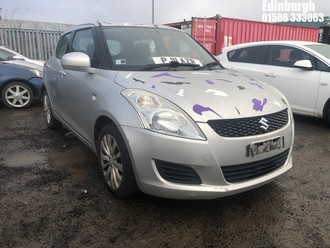 Location: Edinburgh - 2011 SUZUKI SWIFT SZ3 DDIS 5 Door Hatchback REG: PJ11AZR, Keys: No, MOT Expiry date: 04/07/2025, 1248 Diesel, 5 Speed Manual Diesel, Former Keepers: 10