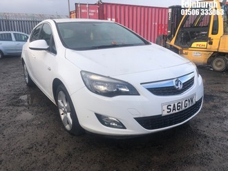 Location: Edinburgh - 2011 VAUXHALL ASTRA SRI 5 Door Hatchback REG: SA61GYK, Keys: No, MOT Expiry date: 27/06/2025, 1598 Petrol, 5 Speed Manual Petrol, Former Keepers: 8