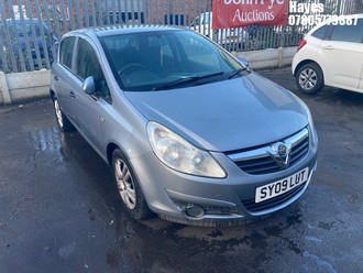 NOTE: ATF Registered Buyers ONLY - Location: Hayes - 2009 VAUXHALL CORSA ACTIVE 5 Door Hatchback REG: SY09LUT, Keys: No, 1229 Petrol, 5 Speed Manual Petrol, Former Keepers: 10