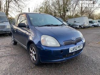 Location: MITCHAM - 2002 TOYOTA YARIS GLS AUTO 3 Door Hatchback REG: LK52PCF, 1299cc Petrol, 4 Speed Auto Petrol, Former Keepers: 8, Keys: No, MOT: Expiry date27/05/2026