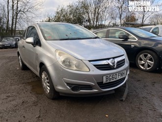 Location: Mitcham - 2010 VAUXHALL CORSA S 3 Door Hatchback REG: BG60FNH, Keys: No, MOT Expiry date: 25/11/2025, 1229 Petrol, 5 Speed Manual Petrol, Former Keepers: 7