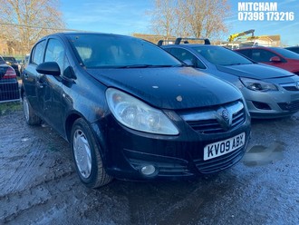 Location: Mitcham - 2009 VAUXHALL CORSA CLUB AUTO 5 Door Hatchback REG: KV09ABX, Keys: No, MOT Expiry date: 16/11/2025, 1364 Petrol, 5 Speed Auto Petrol, Former Keepers: 16