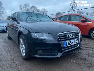 Location: Mitcham - 2009 AUDI A4 TFSI 4 Door Saloon REG: LG59HZP, Keys: No, MOT Expiry date: 16/01/2026, 1798 Petrol, 6 Speed Manual Petrol, Former Keepers: 6