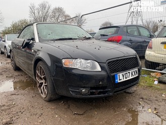 Location: Mitcham - 2007 AUDI A4 1.8T Convertible REG: LY07KXN, Keys: No, MOT Expiry date: 25/10/2024, 1781 Petrol, 5 Speed Manual Petrol, Former Keepers: 3