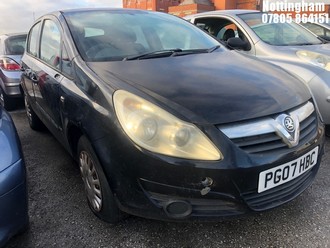 Location: Nottingham - 2007 VAUXHALL CORSA LIFE A/C 5 Door Hatchback REG: PG07HBC, Keys: No, MOT Expiry date: 23/10/2024, 998 Petrol, 5 Speed Manual Petrol, Former Keepers: 3