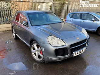 Location: Hayes - 2004 PORSCHE CAYENNE TURBO AUTO Estate REG: LK54OLG, Keys: No, MOT Expiry date: 26/05/2024, 4511 Petrol, AUTOMATIC, Former Keepers: 9
