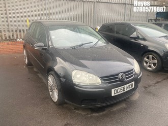Location: Hayes - 2008 VOLKSWAGEN GOLF S TSI 3 Door Hatchback REG: DG58NXW, Keys: No, MOT Expiry date: 01/09/2026, 1390 Petrol, 6 Speed Manual Petrol, Former Keepers: 6