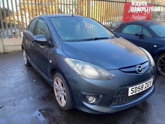 Location: Hayes - 2008 MAZDA 2 SPORT 5 Door Hatchback REG: SD58ZGY, Keys: No, MOT Expiry date: 29/06/2026, 1498 Petrol, 5 Speed Manual Petrol, Former Keepers: 4