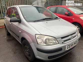 Location: Hayes - 2005 HYUNDAI GETZ GSI AUTO 5 Door Hatchback REG: CE55HCU, Keys: No, MOT Expiry date: 01/08/2026, 1341 Petrol, 4 Speed Auto Petrol, Former Keepers: 16