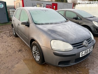 Location: Peterborough - 2008 VOLKSWAGEN GOLF S SDI 5 Door Hatchback REG: GJ58BZO, Keys: No, MOT Expiry date: 04/03/2026, 1968 Diesel, 5 Speed Manual Diesel, Former Keepers: 8
