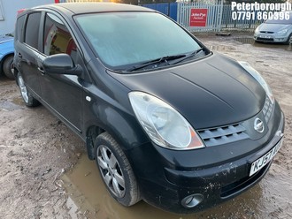 Location: Peterborough - 2007 NISSAN NOTE ACENTA R MPV REG: KJ57AUX, Keys: No, MOT Expiry date: 06/11/2025, 1386 Petrol, 5 Speed Manual Petrol, Former Keepers: 4