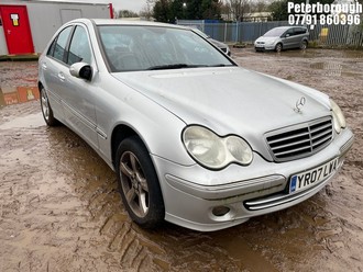 Location: Peterborough - 2007 MERCEDES C180 KOMP. AVANTGARDE SE 4 Door Saloon REG: YR07LWA, Keys: No, MOT Expiry date: 29/08/2024, 1796 Petrol, 6 Speed Manual Petrol, Former Keepers: 4