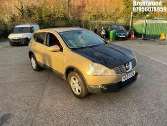 Location: Brentwood - 2007 NISSAN QASHQAI ACENTA 2WD 5 Door Hatchback REG: SE07NTD, Keys: No, MOT Expiry date: 26.08.2025, 1598 Petrol, 5 Speed Manual Petrol, Former Keepers: 7