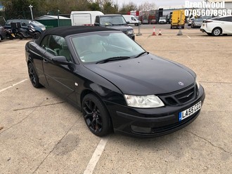 Location: Brentwood - 2006 SAAB 9-3 VECTOR 150 BHP Convertible REG: LA55CZZ, Keys: No, MOT Expiry date: 18.01.2026, 2000 Petrol, 5 Speed Manual Petrol, Former Keepers: 6