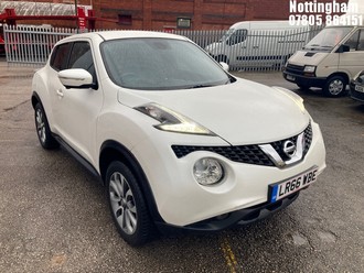 Location: Nottingham - 2016 NISSAN JUKE TEKNA CVT 5 DOOR HATCHBACK REG: LR66WBE, 1598cc PETROL, VARIABLE SPEED AUTO PETROL, Former Keepers: 3, Keys: Yes, MOT Expiry date: 08/12/2026