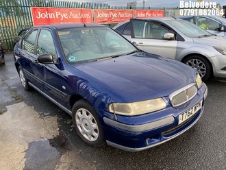Location: Belvedere - 1999 ROVER 416 SI AUTO 4 Door Saloon REG: T762WPN, Keys: No, MOT Expiry date: 25/09/2024, 1589 Petrol, 4 Speed Auto Petrol, Former Keepers: 6