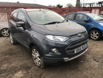 Location: Edinburgh - 2016 FORD ECOSPORT TITANIUM AUTO 5 Door Hatchback REG: SB66NGN, Keys: No, MOT Expiry date: 18/09/2025, 1498 Petrol, 5 Speed Auto Petrol, Former Keepers: 4