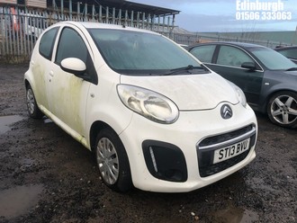 Location: Edinburgh - 2013 CITROEN C1 VTR 5 Door Hatchback REG: ST13BVU, Keys: No, MOT Expiry date: 08/02/2025, 998 Petrol, 5 Speed Manual Petrol, Former Keepers: 3
