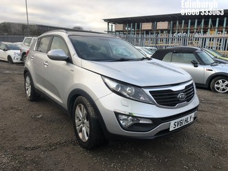 Location: Edinburgh - 2012 KIA SPORTAGE KX-3 SAT NAV CRD Estate REG: SV61HLY, Keys: No, MOT Expiry date: 26/05/2025, 1995 Diesel, 6 Speed Auto Diesel, Former Keepers: 3
