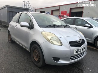 Location: Edinburgh - 2006 TOYOTA YARIS T3 3 Door Hatchback REG: SB06WGP, Keys: No, MOT Expiry date: 28/02/2025, 998 Petrol, 5 Speed Manual Petrol, Former Keepers: 7
