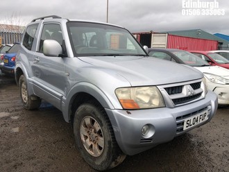 Location: Edinburgh - 2004 MITSUBISHI SHOGUN EQUIPPE DI-D Estate REG: SL04FUP, Keys: No, MOT Expiry date: 21/04/2025, 3200 Diesel, 5 Speed Manual Diesel, Former Keepers: 5