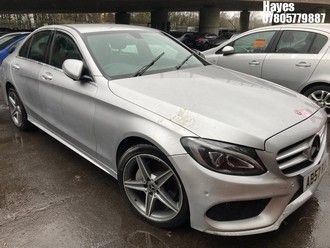 NOTE: ATF Registered Buyers ONLY - Location: Hayes - 2017 MERCEDES-BENZ C 220 AMG LINE D AUTO 4 Door Saloon REG: AB57ROL, Keys: No, 2143 Diesel, 9 Speed Auto Diesel, Former Keepers: 3