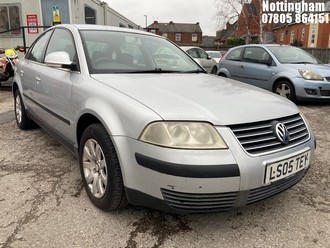 Location: Nottingham - 2005 VOLKSWAGEN PASSAT TRENDLINE TDI 130 4 Door Saloon REG: LS05TEY, Keys: No, MOT Expiry date: 16/12/2025, 1896 Diesel, 5 Speed Manual Diesel, Former Keepers: 6
