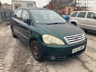 Location: Nottingham - 2002 TOYOTA AVENSIS VERSO S VVTI MPV REG: KL52AWZ, Keys: No, MOT Expiry date: 04/11/2025, 1998 Petrol, Manual, Former Keepers: 3