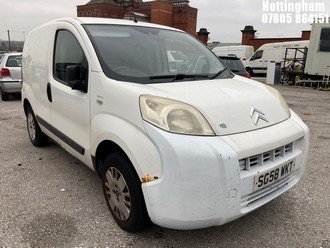 Location: Nottingham - 2008 CITROEN NEMO LX HDI 610 Panel Van REG: SG58WKT, Keys: No, MOT Expiry date: 25/09/2025, 1399 Diesel, 5 Speed Manual Diesel, Former Keepers: 9