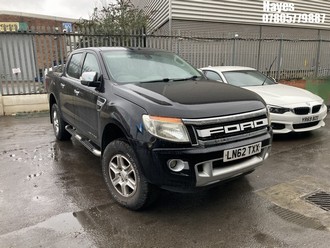 Location: Hayes - 2012 FORD RANGER LIMITED 4X4 TDCI Pick-up REG: LN62TXX, Keys: No, MOT Expiry date: 31/07/2025, 2198 Diesel, 6 Speed Manual Diesel, Former Keepers: 6