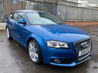 Location: Hayes - 2008 AUDI A3 S LINE TFSI 158 Convertible REG: 334FCD, Keys: No, MOT Expiry date: 06/08/2025, 1798 Petrol, 6 Speed Manual Petrol, Former Keepers: 5