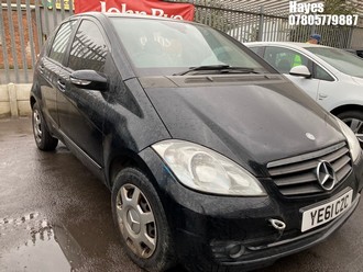 Location: Hayes - 2011 MERCEDES-BENZ A160 CLASSIC SE CVT 5 Door Hatchback REG: YE61CZC, Keys: No, MOT Expiry date: 05/09/2025, 1498 Petrol, Variable Speed Auto Petrol, Former Keepers: 5