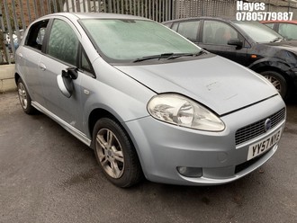 Location: Hayes - 2007 FIAT GRANDE PUNTO DYNAMIC 5 Door Hatchback REG: YY57NYZ, Keys: No, MOT Expiry date: 20/01/2026, 1368 Petrol, 5 Speed Manual Petrol, Former Keepers: 6