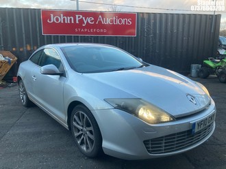 Location: Stapleford - 2010 RENAULT LAGUNA TOMTOM EDITION DCI Coupe REG: YF10GMY, Keys: Yes, MOT Expiry date: 12/05/2026, 1995 Diesel, 6 Speed Manual Diesel, Former Keepers: 7