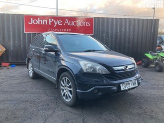Location: Stapleford - 2009 HONDA CR-V EX I-VTEC Estate REG: DY09VMM, Keys: Yes, MOT Expiry date: 25/03/2026, 1997 Petrol, 6 Speed Manual Petrol, Former Keepers: 5