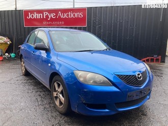Location: Stapleford - 2005 MAZDA 3 TS 5 Door Hatchback REG: DF54NYA, Keys: Yes, MOT Expiry date: 21/11/2025, 1598 Petrol, 5 Speed Manual Petrol, Former Keepers: 11