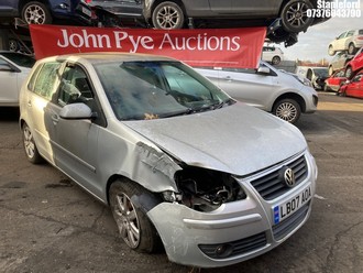 Location: Stapleford - 2007 VOLKSWAGEN POLO S 64 5 Door Hatchback REG: LB07AOA, Keys: Yes, MOT Expiry date: 11/12/2025, 1198 Petrol, 5 Speed Manual Petrol, Former Keepers: 2