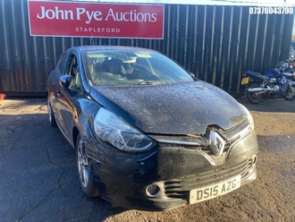 Location: Stapleford - 2015 RENAULT CLIO D-QUE M-NAV ENERGY D 5 Door Hatchback REG: DS15AZG, Keys: No, MOT Expiry date: 07/10/2025, 1461 Diesel, 5 Speed Manual Diesel, Former Keepers: 8