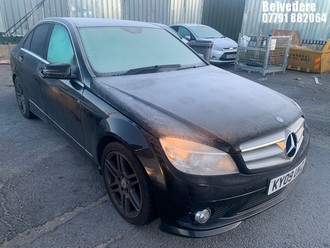 Location: BELVEDERE - 2009 MERCEDES C220 SPORT CDI A 4 Door Saloon REG: KY09UKZ, 2148cc Diesel, 5 Speed Auto Diesel, Former Keepers: 14, Keys: No, MOT Expiry date: 27.11.2026