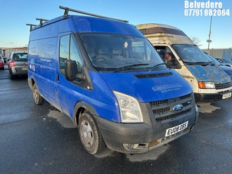 Location: Belvedere - 2008 FORD TRANSIT 110 T300M FWD Panel Van REG: EU08OBS, Keys: No, MOT Expiry date: 19.12.2024, 2198 Diesel, 5 Speed Manual Diesel, Former Keepers: 4