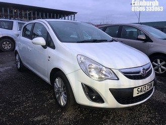 Location: Edinburgh - 2013 VAUXHALL CORSA SE 5 Door Hatchback REG: SA13ZXM, Keys: No, MOT Expiry date: 10/12/2025, 1229 Petrol, 5 Speed Manual Petrol, Former Keepers: 3
