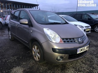 Location: Edinburgh - 2007 NISSAN NOTE SE AUTO MPV REG: SM56JVW, Keys: No, MOT Expiry date: 05/07/2025, 1598 Petrol, 4 Speed Auto Petrol, Former Keepers: 8