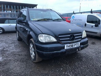 Location: Edinburgh - 2001 MERCEDES ML 320 AUTO Estate REG: Y498PTS, Keys: No, MOT Expiry date: 11/04/2022, 3199 Petrol,, Former Keepers: 5