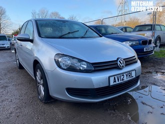 Location: Mitcham - 2012 VOLKSWAGEN GOLF MATCH TDI DSG 5 Door Hatchback REG: AV12YRL, Keys: No, MOT Expiry date: 09/07/2026, 1598 Diesel, 7 Speed S-Auto Diesel, Former Keepers: 3