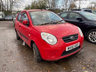 Location: Mitcham - 2010 KIA PICANTO STRIKE 5 Door Hatchback REG: MV10XDT, Keys: No, MOT Expiry date: 21/05/2025, 1086 Petrol, 5 Speed Manual Petrol, Former Keepers: 8