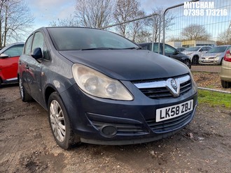 Location: Mitcham - 2008 VAUXHALL CORSA ACTIVE PLUS S-A 5 Door Hatchback REG: LK58ZBJ, Keys: No, MOT Expiry date: 24/02/2026, 1229 Petrol, 5 Speed Semi Auto Petrol, Former Keepers: 8