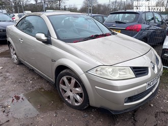 Location: Mitcham - 2007 RENAULT MEGANE Coupe REG: HC07GAO, Keys: No, MOT Expiry date: 20/05/2026, 1598 Petrol, Manual, Former Keepers: 4