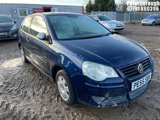 Location: Peterborough - 2005 VOLKSWAGEN POLO S 55 3 Door Hatchback REG: PE55SBX, Keys: No, MOT Expiry date: 18/03/2026, 1198 Petrol, 5 Speed Manual Petrol, Former Keepers: 5