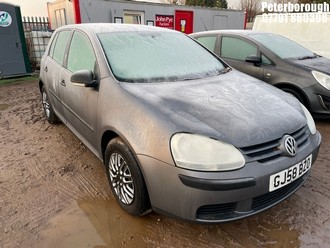 Location: Peterborough - 2008 VOLKSWAGEN GOLF S SDI 5 Door Hatchback REG: GJ58BZO, Keys: No, MOT Expiry date: 04/03/2026, 1968 Diesel, 5 Speed Manual Diesel, Former Keepers: 8